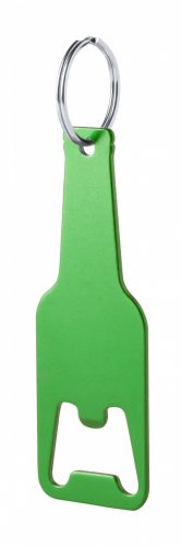Kulcstartó - palack - zöld - gravírozva