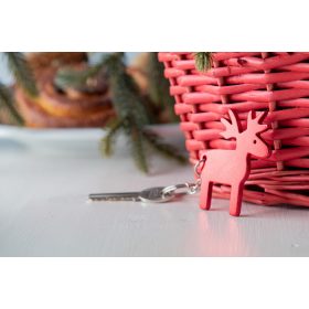 Kulcstartó - szarvas - gravírozva