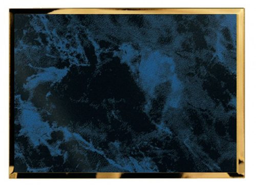 Plakett - kék márvány  - 13x18 cm