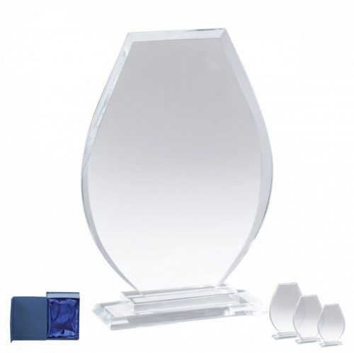 Üvegdíj CR203-19 cm - gravírozva