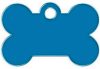 Kutyabiléta: csont alakú - kék - kicsi - gravírozva